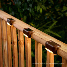 Mini Solar Deck 16 Pack Fence Post Solar Lights for Patio Pool Stairs Step and Pathway